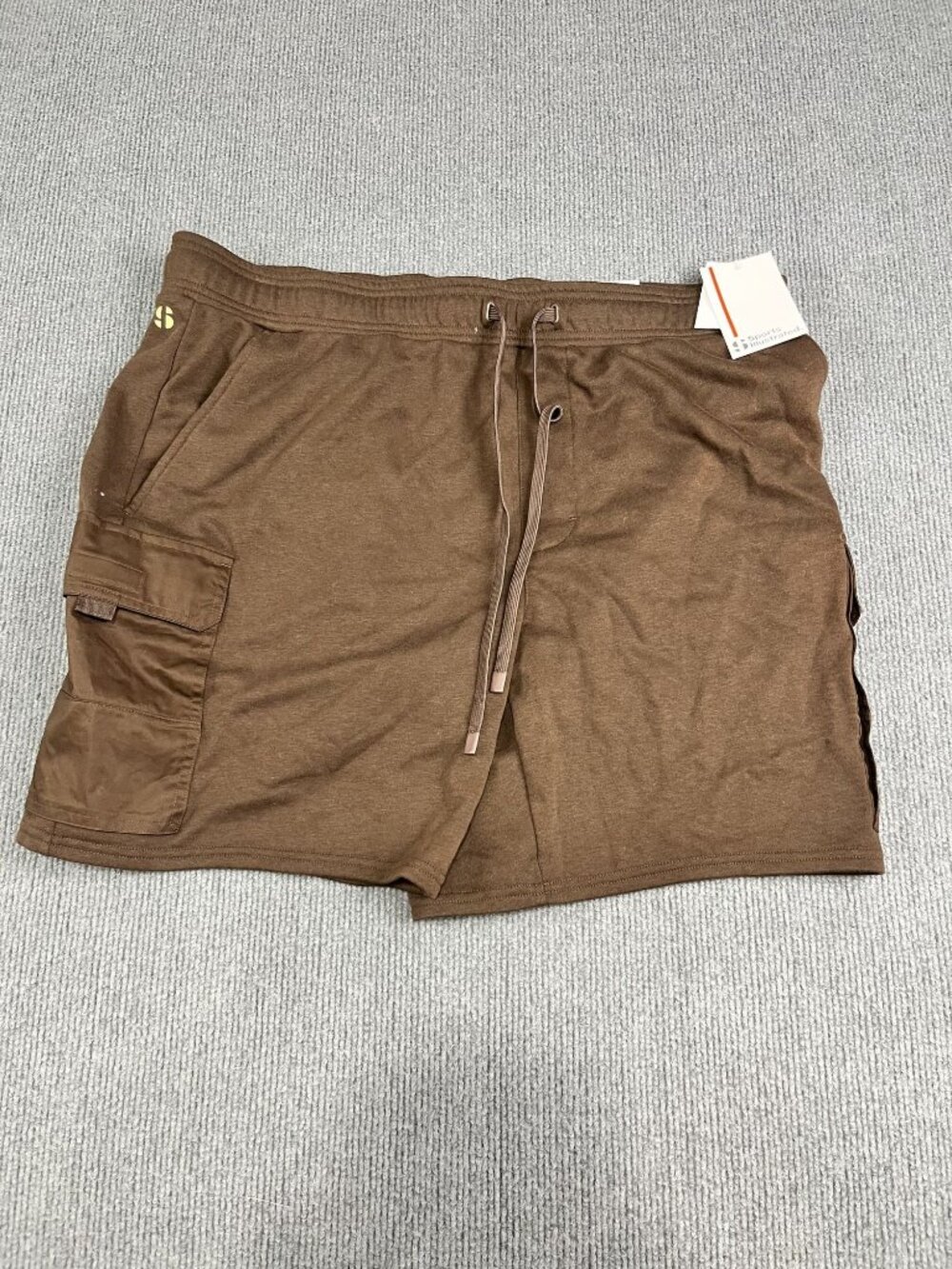Sports Illustrated Brown Mens Cargo Shorts XL With Drawstring & Pockets NWT